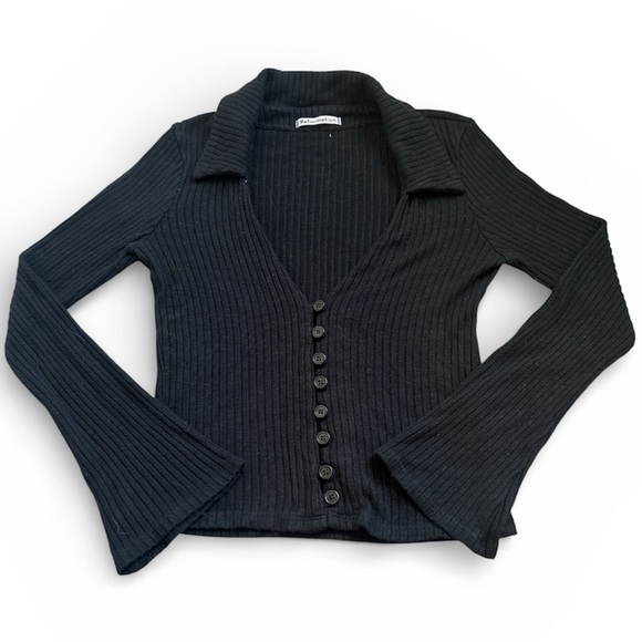 Reformation Luce Ribbed Button Front Top Size XS - Picture 6 of 12